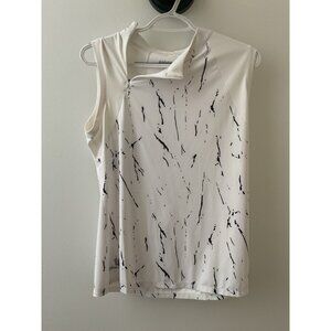 Annika Cutter & Buck Womens Sleeveless Golf Top M Glade Springs DryTec 50+  Whit
